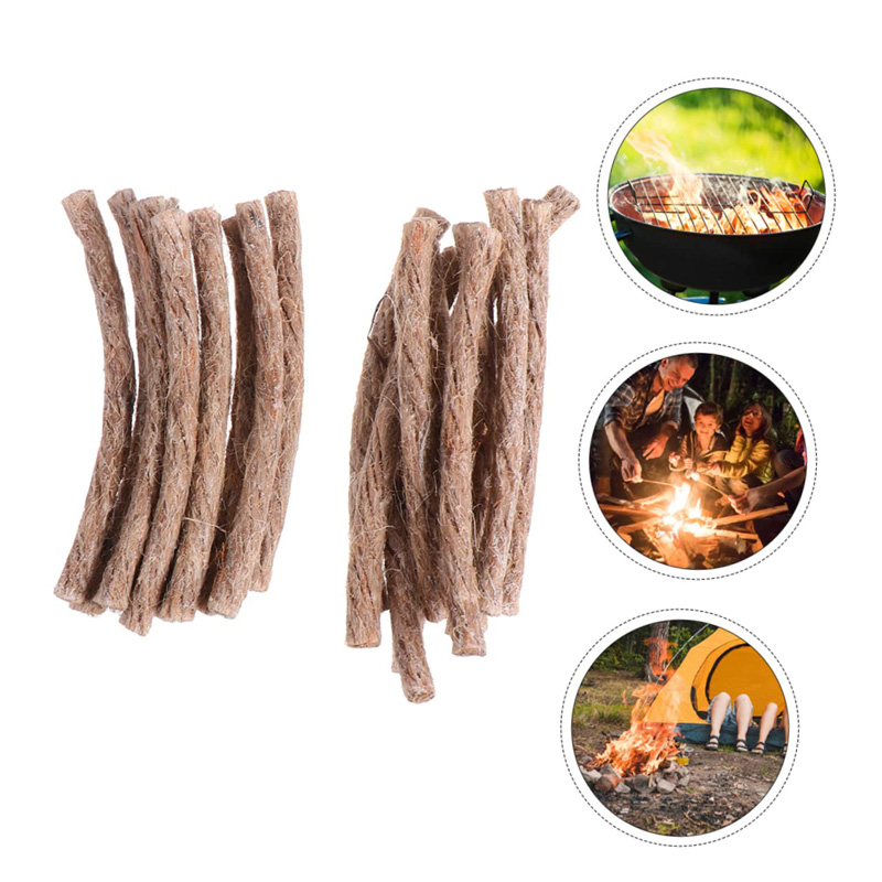 Fire Starting Kit - 12/24 adet hayatta kalma fitili kenevir